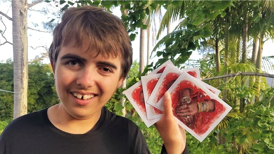 Luca lost his sight as a child. Now he’s making braille greeting cards to help others.