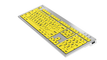Load image into Gallery viewer, Mac Large Print ALBA Keyboard (Black on Yellow)
