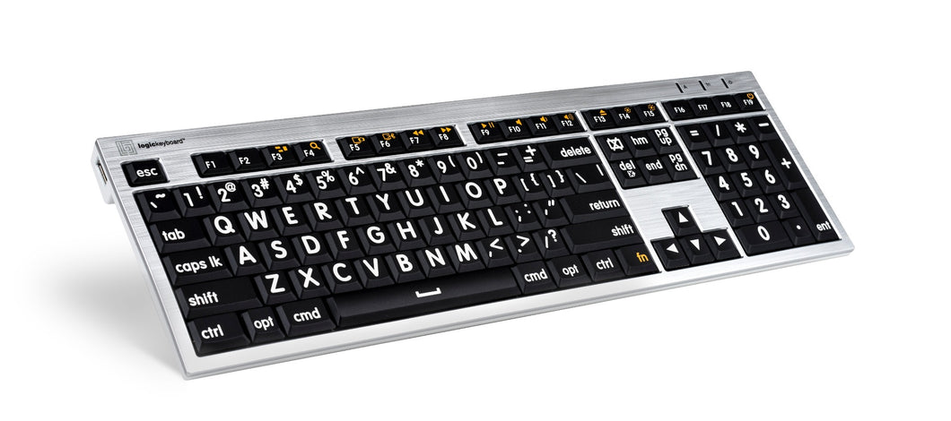 Mac Large Print ALBA Keyboard (White on Black)