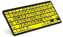 Load image into Gallery viewer, Mac Large Print Bluetooth Mini Keyboards (Black on Yellow)
