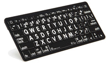 Load image into Gallery viewer, Mac Large Print Bluetooth Mini Keyboards (White on Black)
