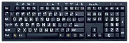 ZoomText Keyboard (White on Black)